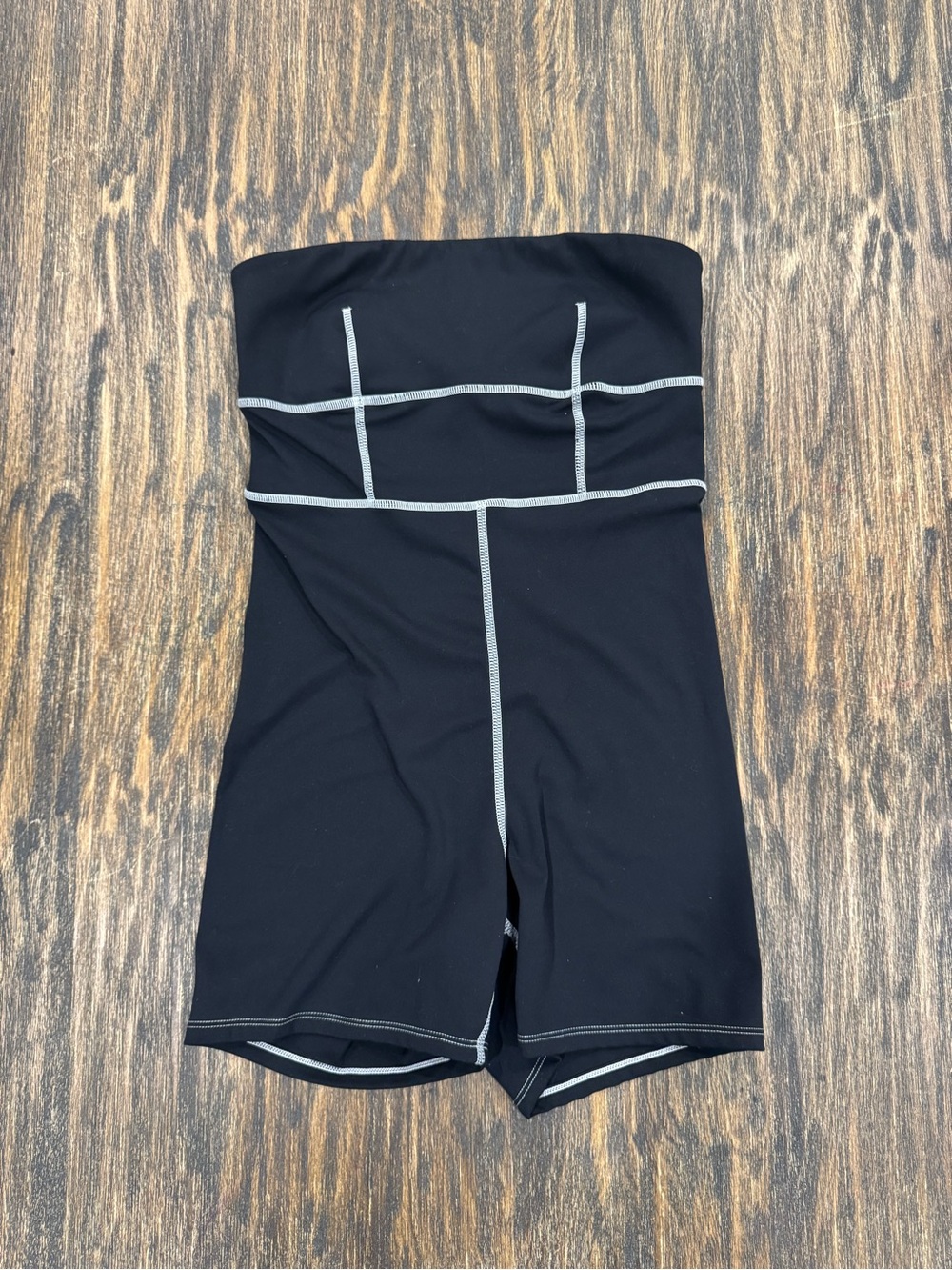 L*Space Active Black High Rise Bike Shorts Romper Bodysuit Size Small